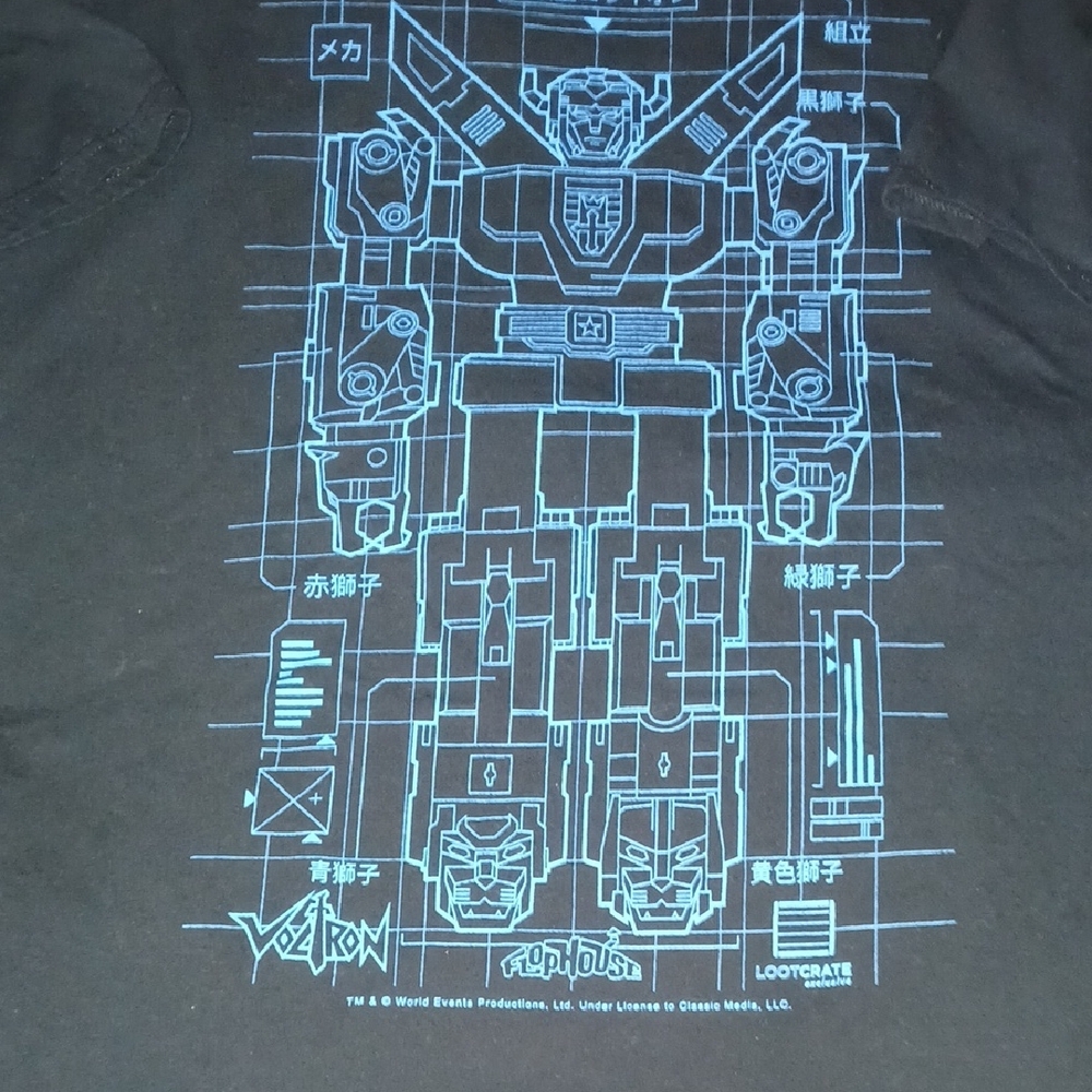 Voltron Black and Blue Graphic Tee